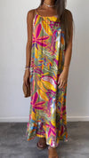 Printed Sleeveless Long Dress