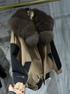 Women's Fur Patchwork Contrast Color Casual Coat