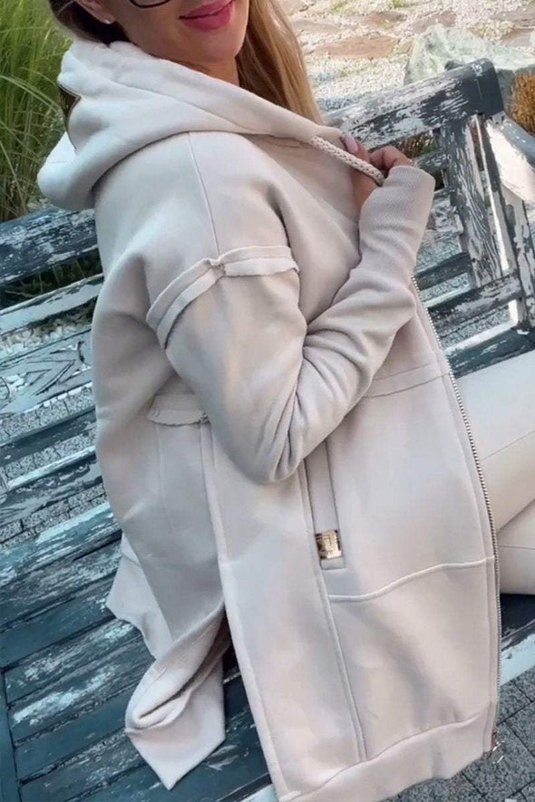 Women's Long Sleeve Hooded Coat