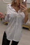 Women's Casual Lapel Single-breasted Rhinestone Shirt