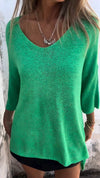 Crew Neck Knitted Comfort Top