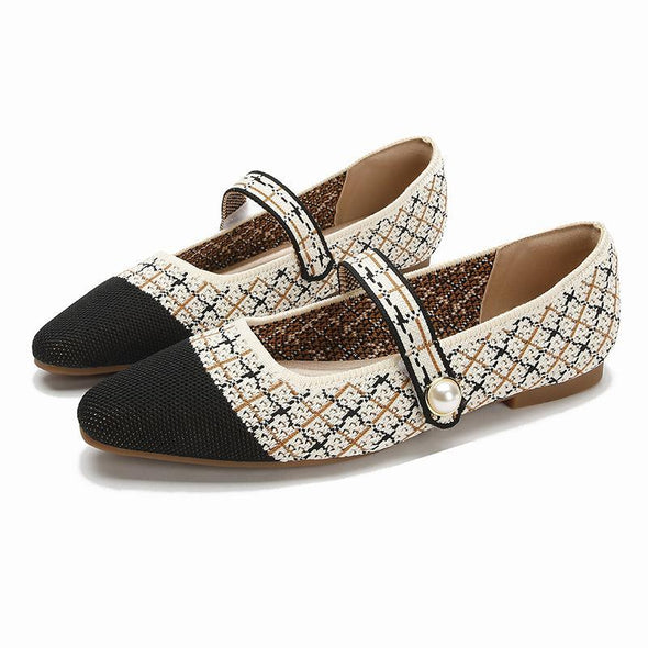 Flat Buckle Fabric Flat Shoes