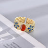 Filigree Inlaid Twist Antique Style Traditional Open Ring