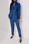 Women's Casual Sequined Shiny Slim Pants Two-piece Suit