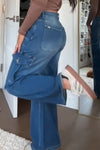 Women's Casual Hiking Pocket Denim Pants