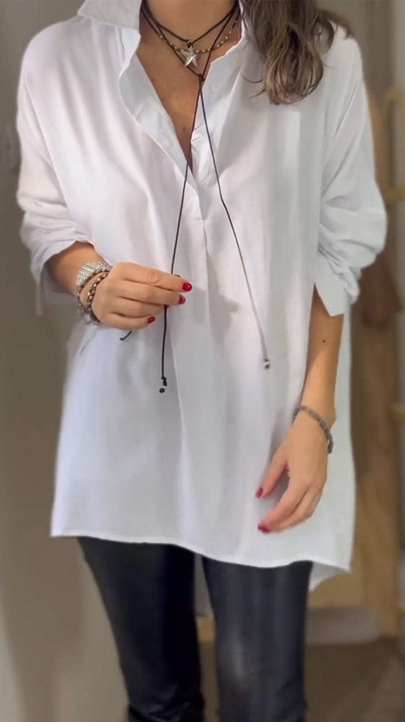 Casual Lapel Loose Shirt