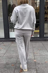 Women's casual solid color sweatpants suit