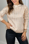 Women's Casual Cable-knitted Gold-stamped Sweater