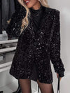 Women's Lapel Sequined Fashion Suit Jacket