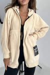 Women's Casual Solid Color Zipper Cardigan